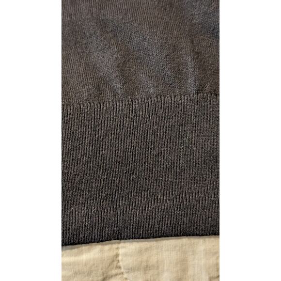 Lands' End Black Closet Staple Button Up Cotton Blend Cardigan Womens Sz L/P - Picture 7 of 10